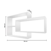 Karo wandschap zwevend wandplank | Wit