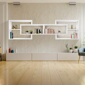 Karo wandschap zwevend wandplank | Wit