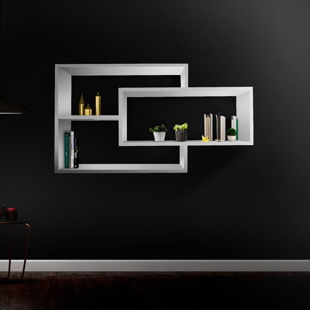 Karo wandschap zwevend wandplank | Wit