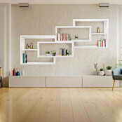 Karo wandschap zwevend wandplank | Wit