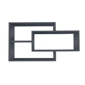 Karo wandschap zwevend wandplank | Zwart antraciet Karo wandschap zwevend wandplank | Zwart antraciet