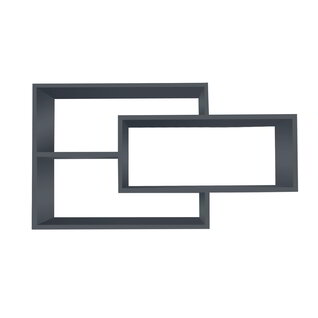 Karo wandschap zwevend wandplank | Zwart antraciet