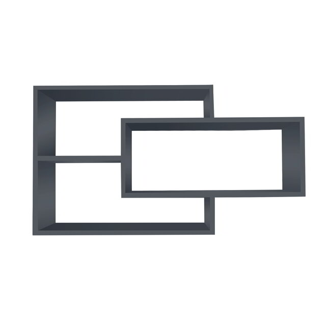 Karo wandschap zwevend wandplank | Zwart antraciet Karo wandschap zwevend wandplank | Zwart antraciet