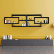 Karo wandschap zwevend wandplank | Zwart antraciet Karo wandschap zwevend wandplank | Zwart antraciet