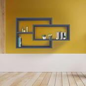 Karo wandschap zwevend wandplank | Zwart antraciet Karo wandschap zwevend wandplank | Zwart antraciet