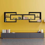 Karo wandschap zwevend wandplank | Zwart antraciet Karo wandschap zwevend wandplank | Zwart antraciet