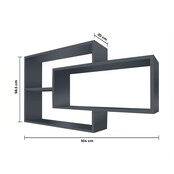 Karo wandschap zwevend wandplank | Zwart antraciet Karo wandschap zwevend wandplank | Zwart antraciet