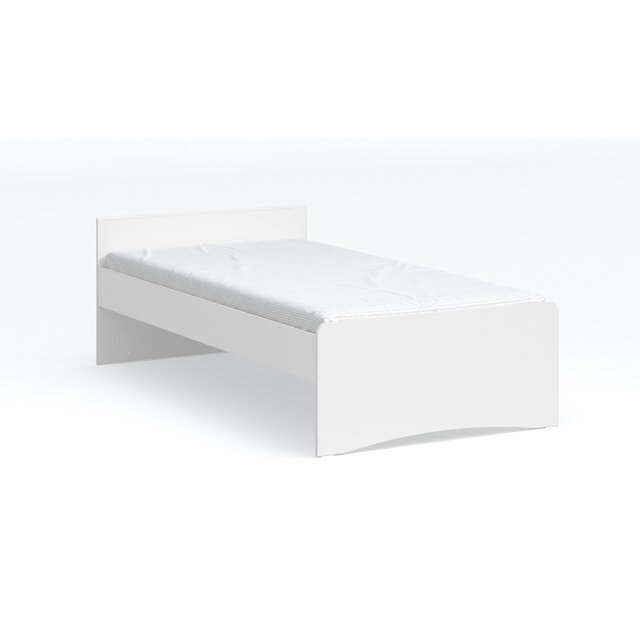 California tienerbed met laag hoofdbord wit 200 x 100 cm