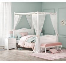 Rustic hemelbed meisjesbed meisjeskamer 200 x 100 cm