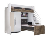 Compact hoogslaper kinderbed met trap | zelf samenstellen