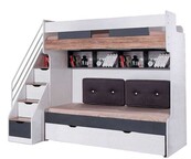 Compact hoogslaper kinderbed met trap | zelf samenstellen