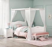 Gordijn Rustic hemelbed