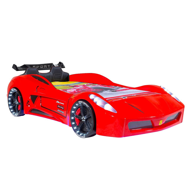 Autobed / Racebed V7 Sport met LED en sound | rood Autobed / Racebed V7 Sport met LED en sound | rood