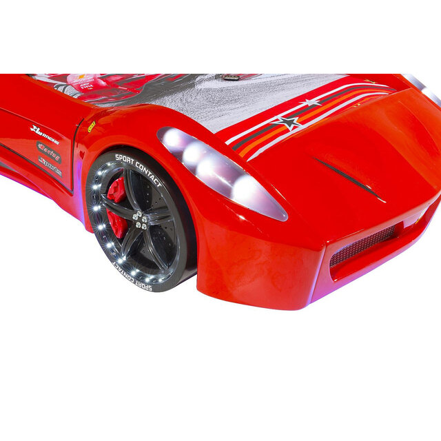 Autobed / Racebed V7 Sport met LED en sound | rood Autobed / Racebed V7 Sport met LED en sound | rood