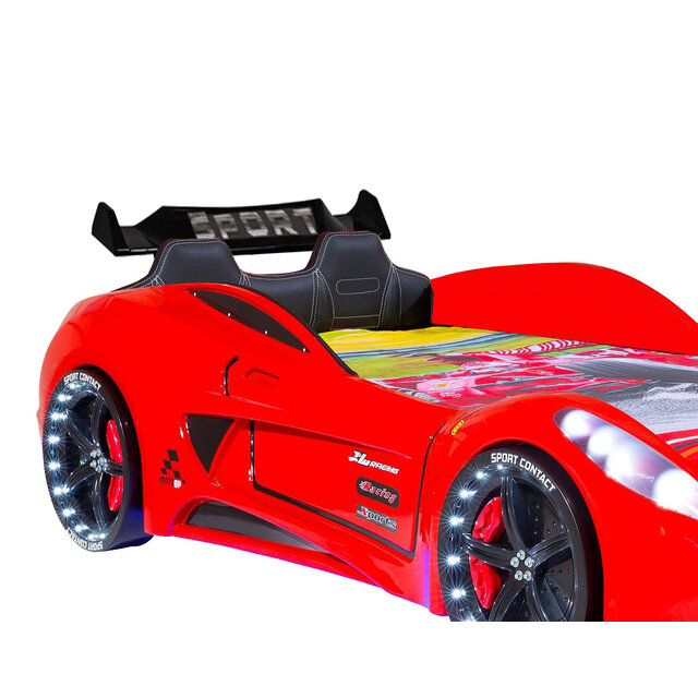 Autobed / Racebed V7 Sport met LED en sound | rood Autobed / Racebed V7 Sport met LED en sound | rood