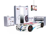 Autobed racebed BLX Wit met licht Autobed racebed BLX Wit met licht