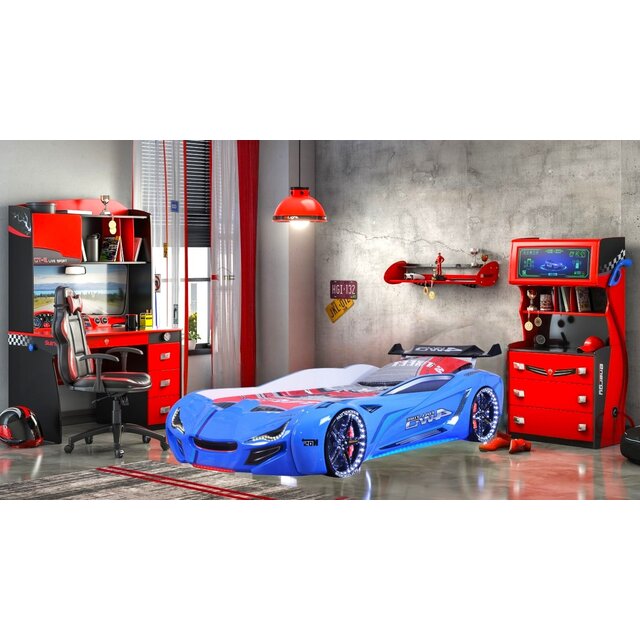 Autobed Racebed Street Racer | blauw kinderbed Autobed Racebed Street Racer | blauw kinderbed