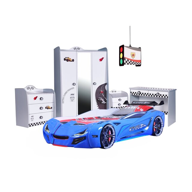 Autobed Racebed Street Racer | blauw kinderbed Autobed Racebed Street Racer | blauw kinderbed