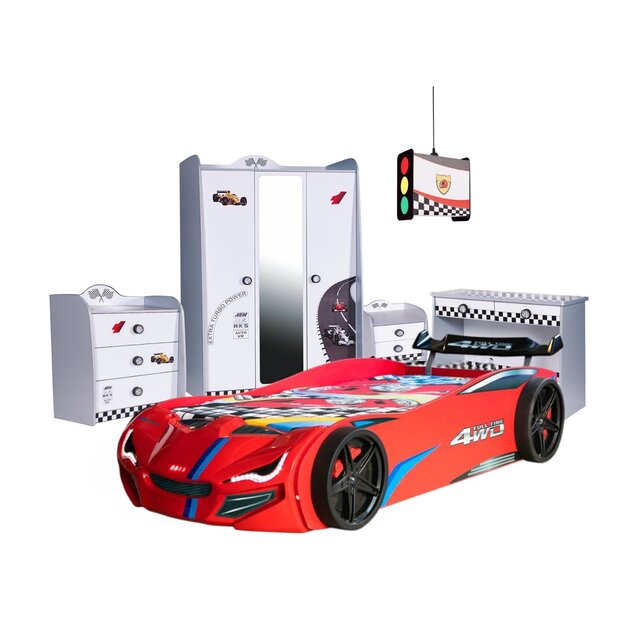 Autobed racebed BLX Rood met licht Autobed racebed BLX Rood met licht