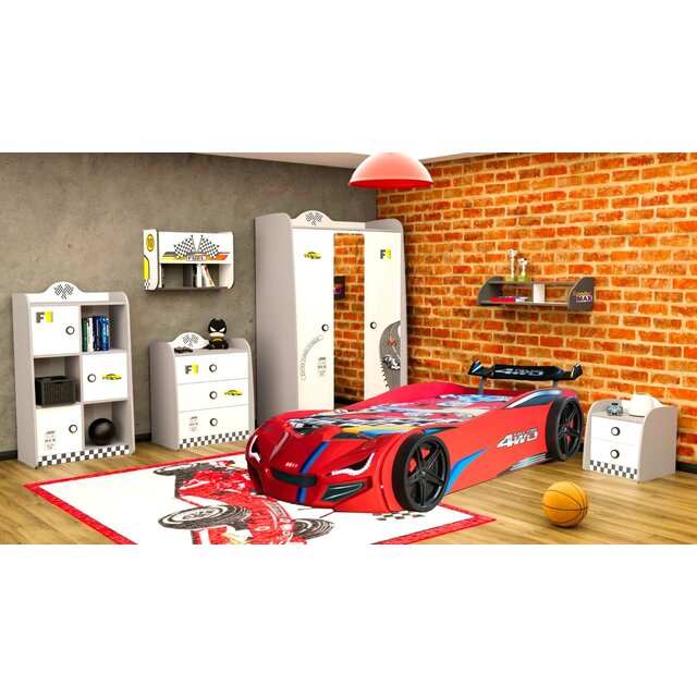 Autobed racebed BLX Rood met licht Autobed racebed BLX Rood met licht