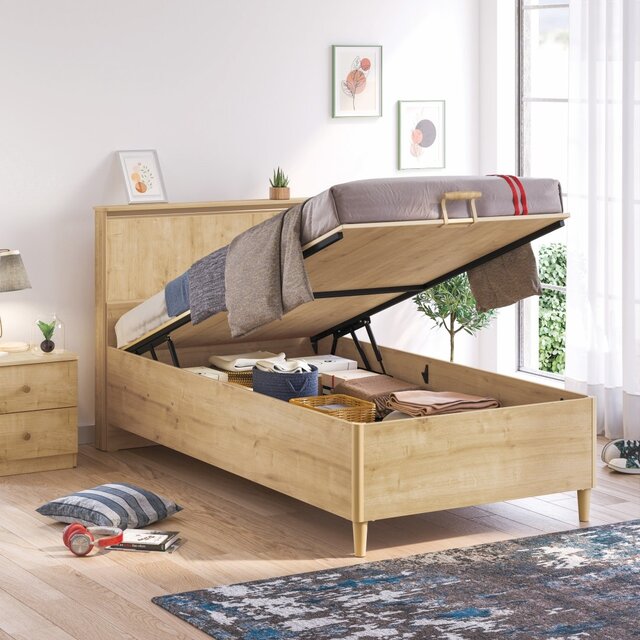Stockholm boxspring tienerbed opbergbed tienerkamer 200 x 100