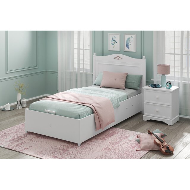 Rustic opbergbed kinderbed 100 x 200 cm