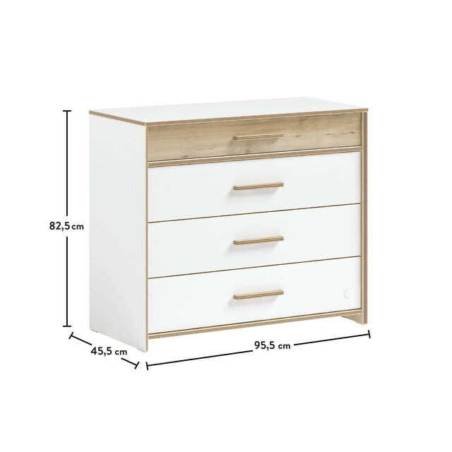 Cilek Modera commode ladekast wit tienerkamer