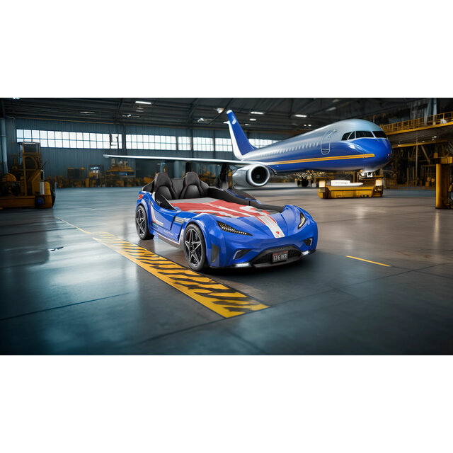 Autobed GTE Racer | blauw autobed met licht en geluid Autobed GTE Racer | blauw autobed met licht en geluid