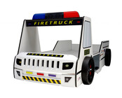 Brandweerbed peuterbed  jongensbed wit 90 x 200 cm