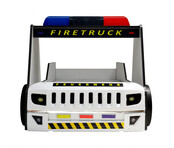 Brandweerbed peuterbed  jongensbed wit 90 x 200 cm