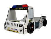 Brandweerbed peuterbed  jongensbed wit 90 x 200 cm