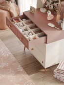 Elegance roze kinderkamer commode met lades