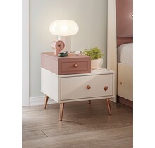 Elegance roze kinderkamer nachtkastje met lade