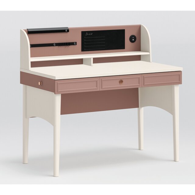 Elegance kinderbureau roze met lage opzet en usb