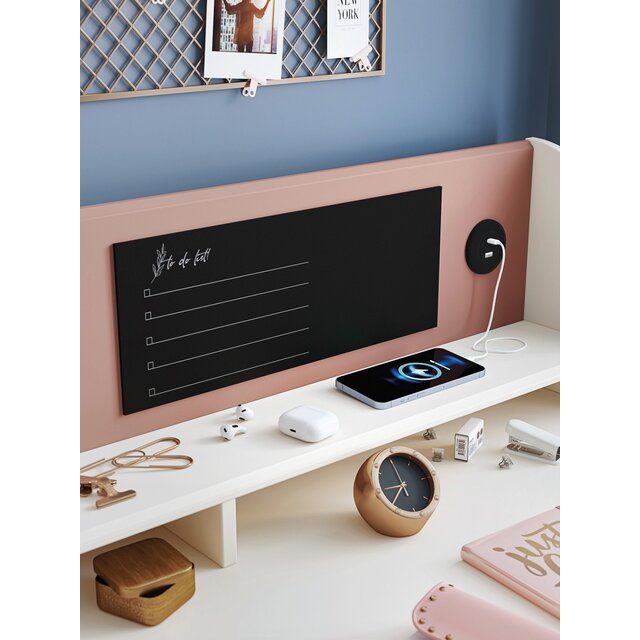 Elegance kinderbureau roze met lage opzet en usb