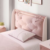 Elegance roze kinderkamer bed 100 x 200 cm met gestoffeerd kussen Elegance roze kinderkamer bed 100 x 200 cm met gestoffeerd kussen