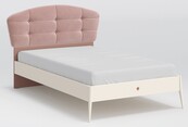 Elegance roze kinderkamer bed 100 x 200 cm gestoffeerd hoofdbord Elegance roze kinderkamer bed 100 x 200 cm gestoffeerd hoofdbord