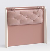 Elegance roze kinderkamer bed 120 x 200 met gestoffeerd kussen Elegance roze kinderkamer bed 120 x 200 met gestoffeerd kussen
