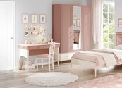 Elegance roze kinderkamer bed 120 x 200 cm gestoffeerd hoofdbord Elegance roze kinderkamer bed 120 x 200 cm gestoffeerd hoofdbord