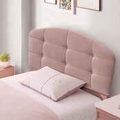 Elegance roze kinderkamer bed 120 x 200 cm gestoffeerd hoofdbord Elegance roze kinderkamer bed 120 x 200 cm gestoffeerd hoofdbord