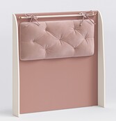 Elegance roze kinderkamer bed 100 x 200 cm met gestoffeerd kussen Elegance roze kinderkamer bed 100 x 200 cm met gestoffeerd kussen