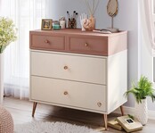 Elegance roze kinderkamer commode met lades