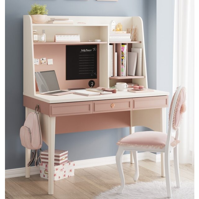 Elegance kinderbureau groot roze kinderkamer compleet