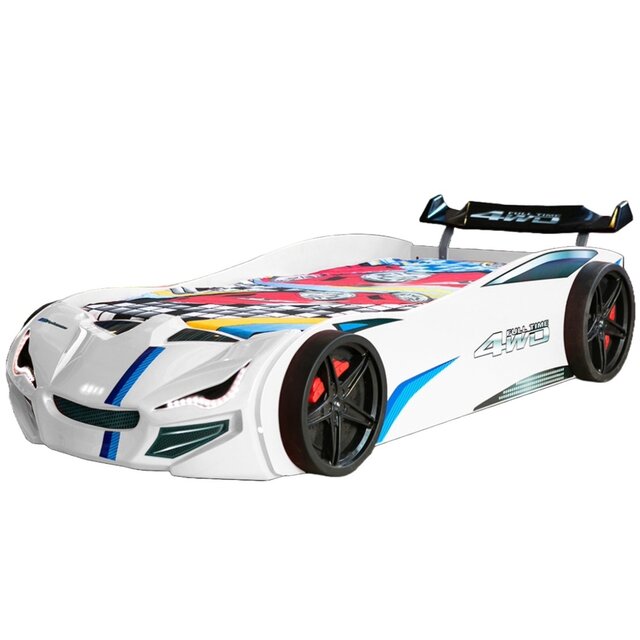 Autobed racebed BLX Wit met licht Autobed racebed BLX Wit met licht