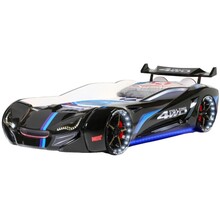 Autobed met licht en geluid | Street Racer zwart