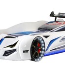 Autobed met lichtjes en geluid | Street Racer wit