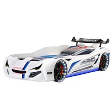 Autobed met lichtjes en geluid | Street Racer wit