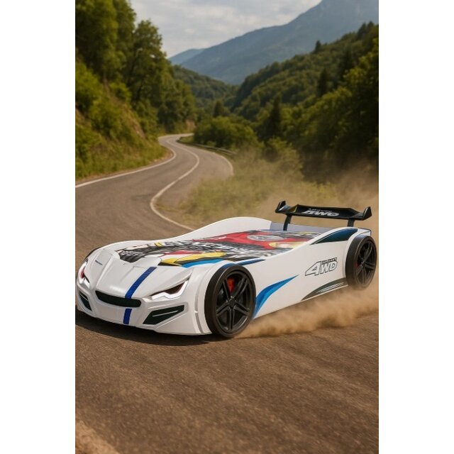 Autobed racebed BLX Wit met licht Autobed racebed BLX Wit met licht