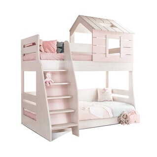 Cento Pink stapelbed bedhuisje meisjeskamer 200x90 - 200x100 cm
