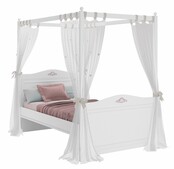 Rustic hemelbed twijfelaar meisjesbed meisjeskamer 200 x 120 cm